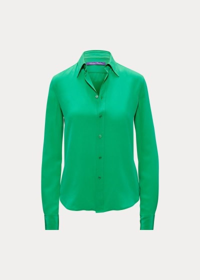 Women's Ralph Lauren Hailey Silk Shirts | 971453RJD